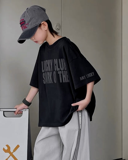 67バックプリント オーバーサイズTシャツ｜110-160cm