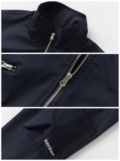 【100-160cm】フロントジップクロップドジャケット