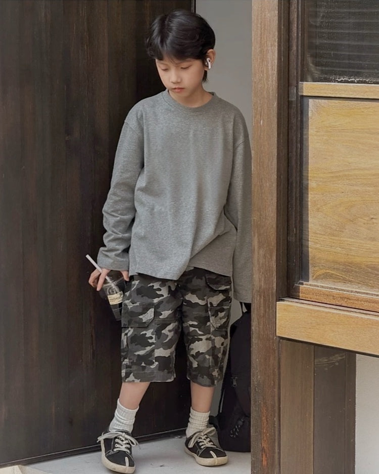 迷彩 カーゴ ハーフパンツ ｜ 110-160cm