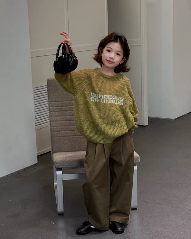 親子お揃い タック ワイドパンツ ｜ 110-160cm