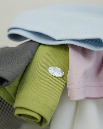 Matching Parent-Child Silky Soft Basic Compact T-shirt, 5 Colors | 110-160cm