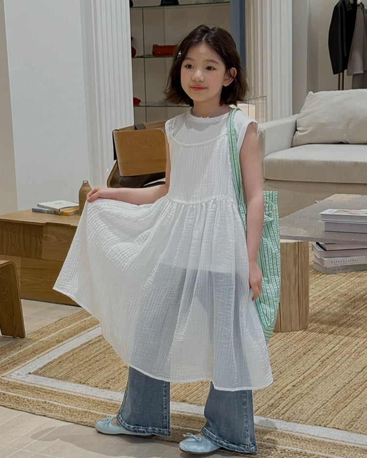 シアーキャミワンピース タンクトップセット｜110-160cm