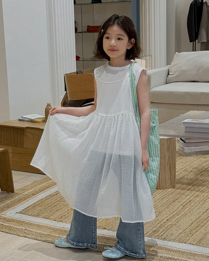シアーキャミワンピース タンクトップセット｜110-160cm