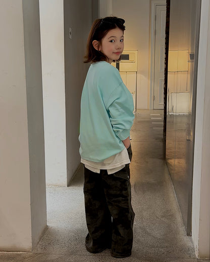 親子お揃い ソフトコットン 長袖Tシャツ 全3色｜120-160cm