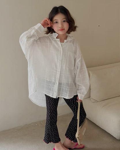親子お揃い 小花柄 メロウ フレアパンツ ｜ 110-160cm