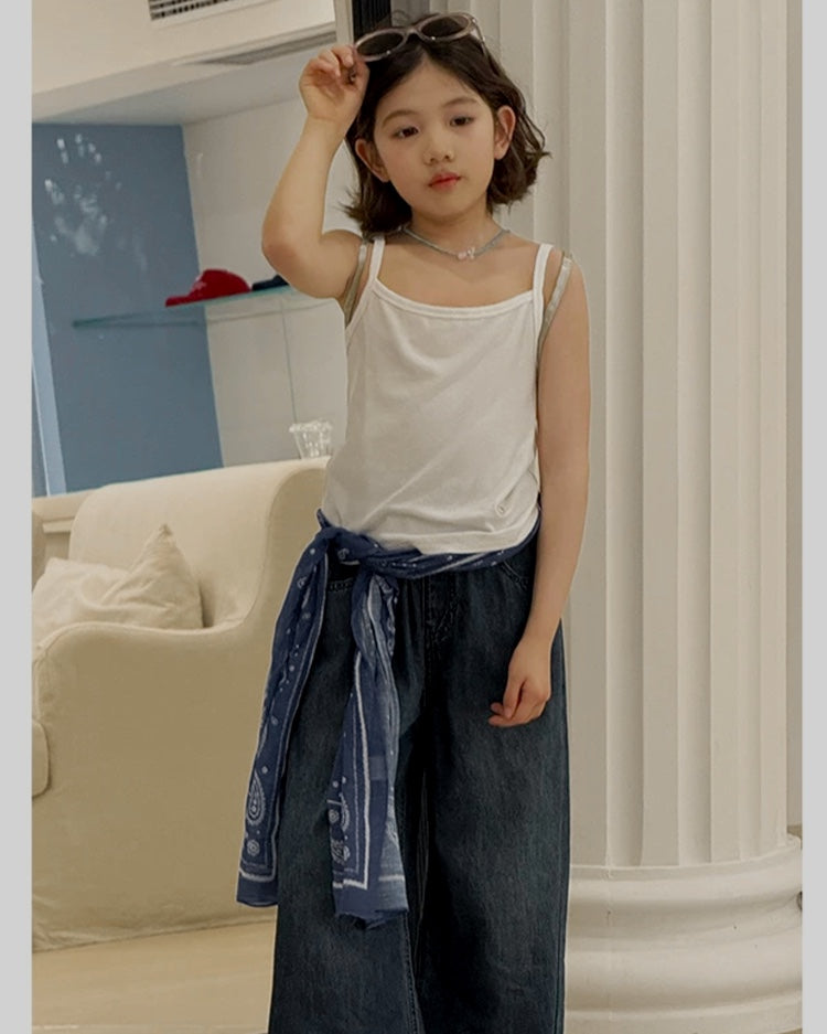 ソフトリブ ベーシック キャミソール 全3色 ｜ 110-160cm