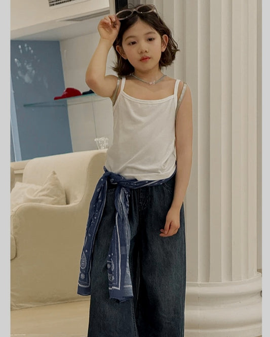ソフトリブ ベーシック キャミソール 全3色 ｜ 110-160cm