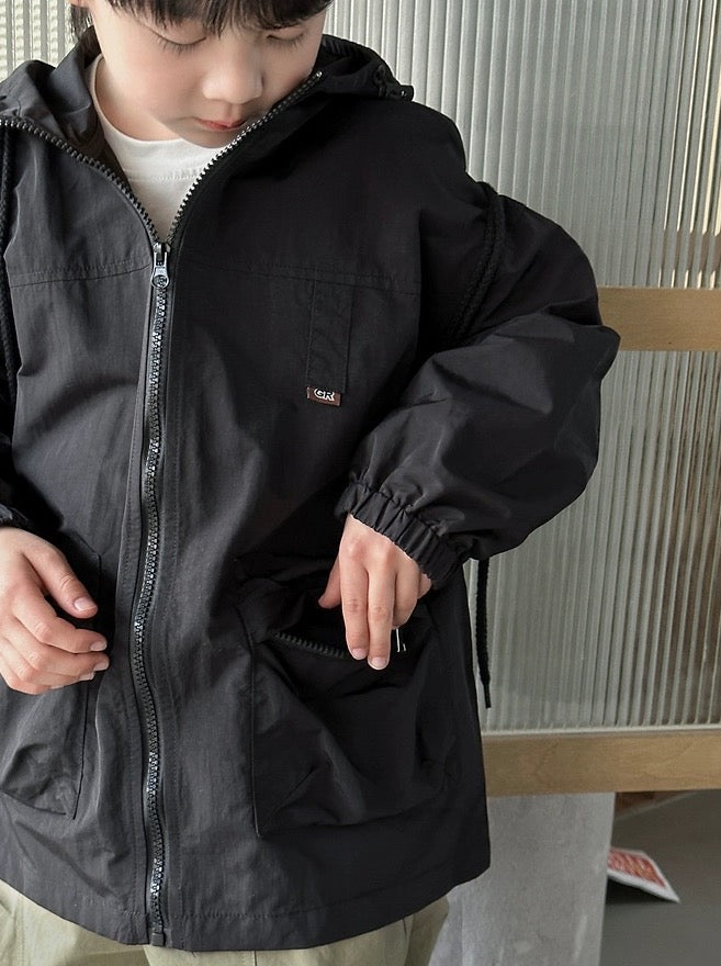[100-160cm] Front zip jumper