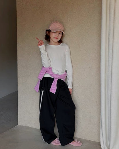 親子お揃い ベーシック長袖Tシャツ 全3色｜120-160cm