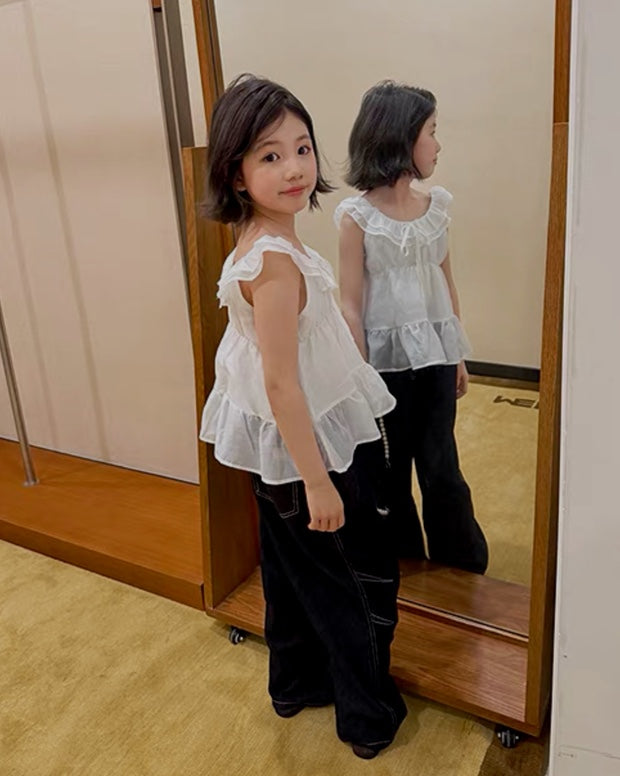 親子お揃い バルーンデニムパンツ｜110-160cm