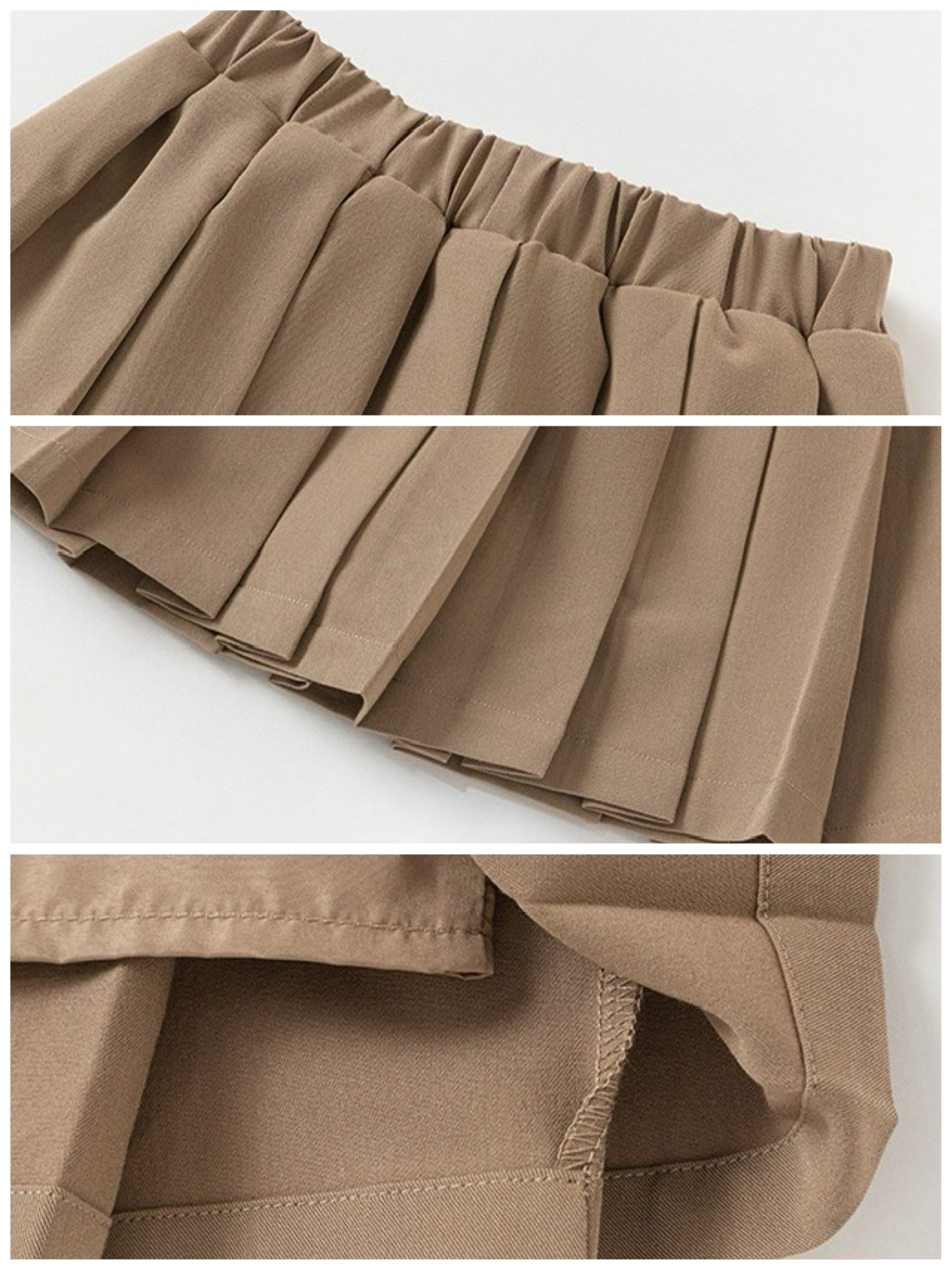 [90-160cm] Pleated mini skirt