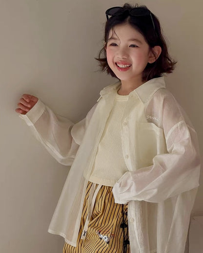【110-160cm】リブ タンクトップ 全4色