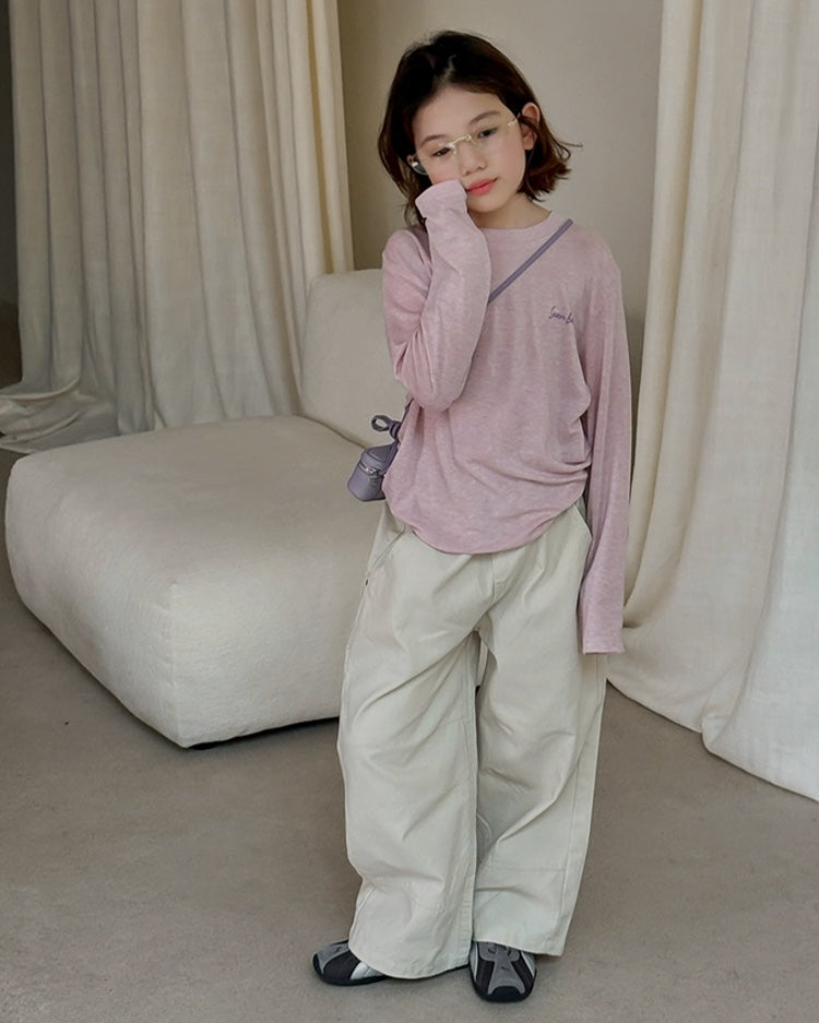 [Lyocell Tencel Wool] No. 7 Dongcang Girls' Simple Long-Sleeve T-Shirt Spring/Summer New Versatile Top