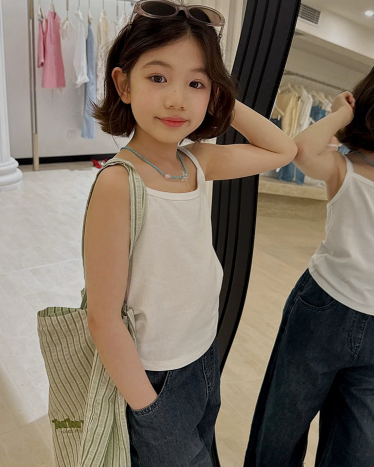 ソフトリブ ベーシック キャミソール 全3色 ｜ 110-160cm