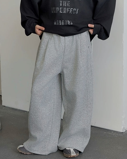 シームライン ワイドスウェットパンツ｜110-160cm