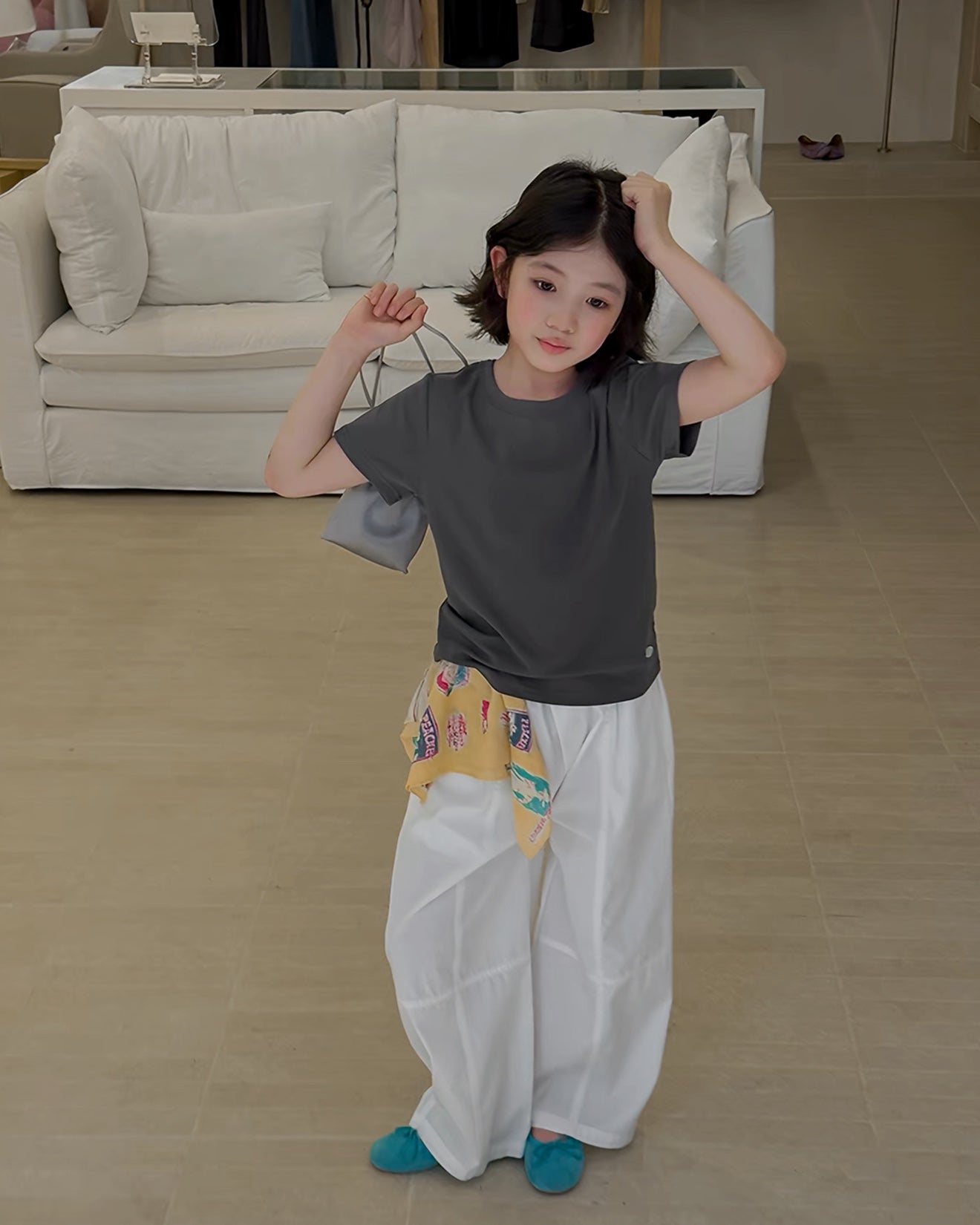 Matching Parent-Child Silky Soft Basic Compact T-shirt, 5 Colors | 110-160cm