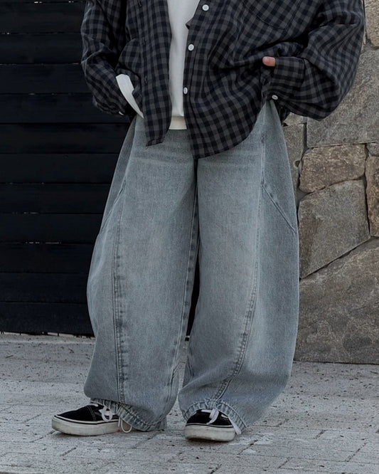 ルーズシルエット バルーンデニムパンツ ｜ 110-160cm