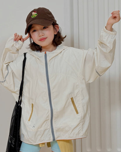 UPF50+ UVカット 冷感 フードジャケット ｜ 110-160cm