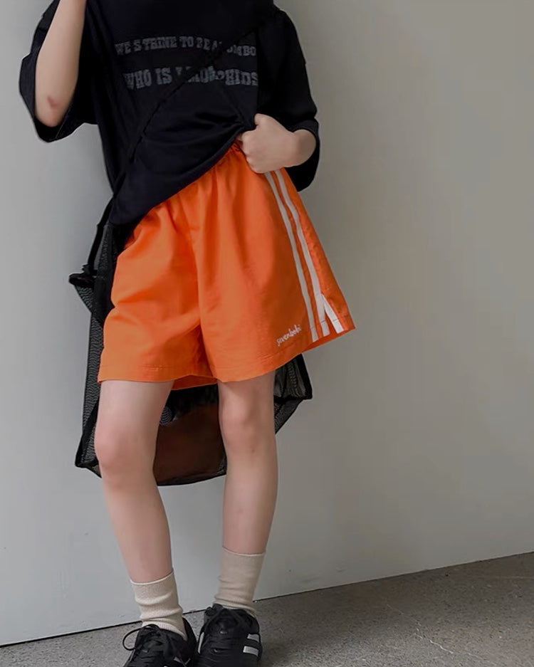 サイドライン スポーツ ショートパンツ 全2色 ｜ 110-160cm