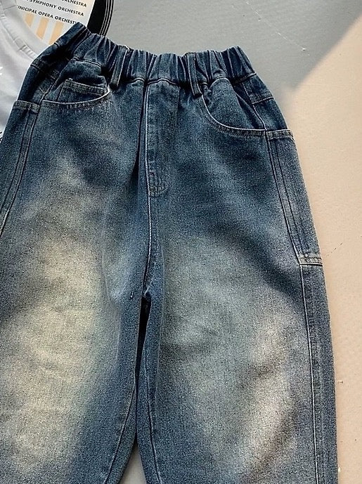 [100-160cm] Big pocket jeans