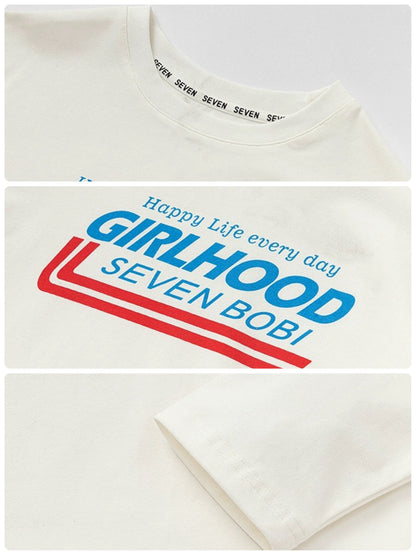 【100-160cm】プリントロングスリーブTシャツ