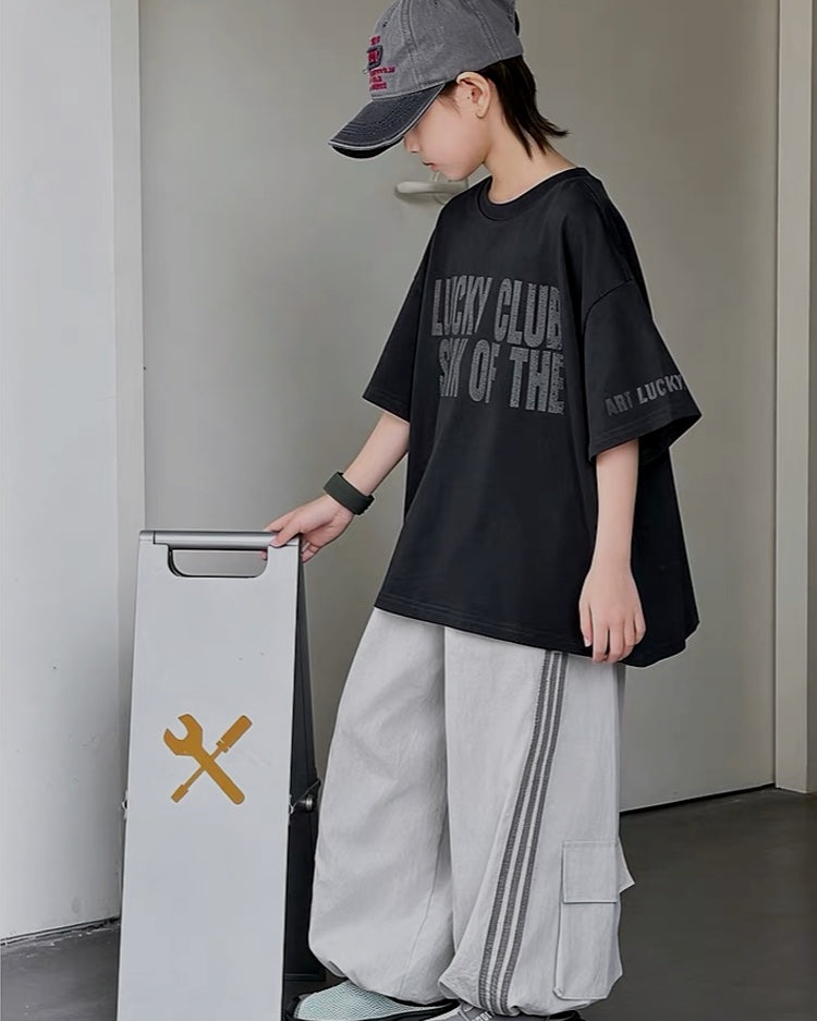 67バックプリント オーバーサイズTシャツ｜110-160cm