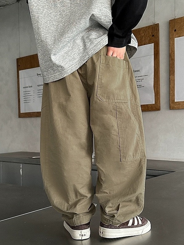 [100-160cm] Casual wide pants