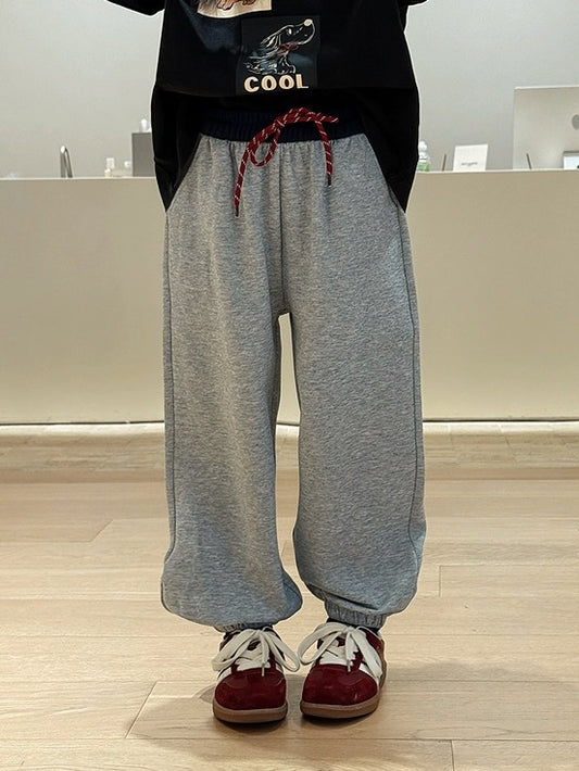 【100-160cm】バイカラースウェットパンツ