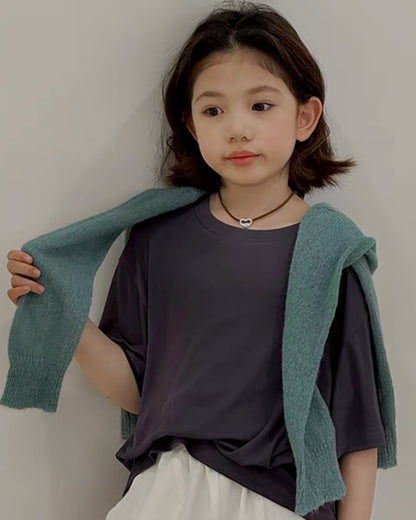 親子お揃い ドレープ 半袖 Tシャツ ｜ 110-160cm