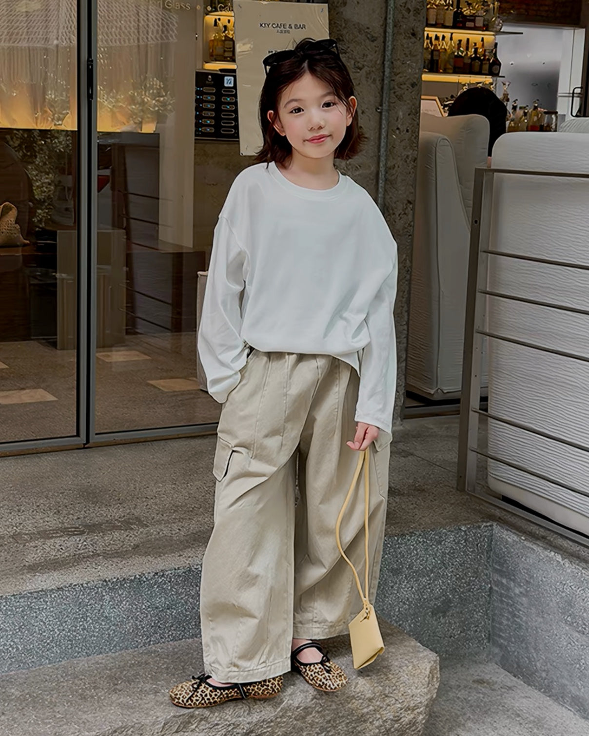 親子お揃い ソフトコットン 長袖Tシャツ 全3色｜120-160cm