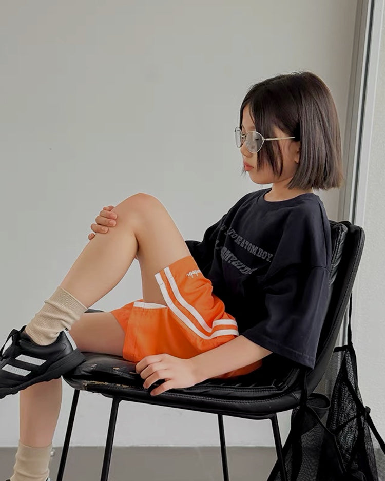 サイドライン スポーツ ショートパンツ 全2色 ｜ 110-160cm
