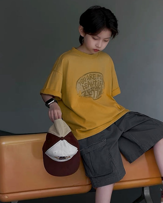 ロゴプリント オーバーサイズTシャツ｜110-160cm