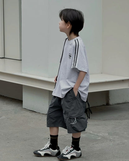 ラインデザイン オーバーサイズ スポーツTシャツ 全2色 ｜ 110-160cm
