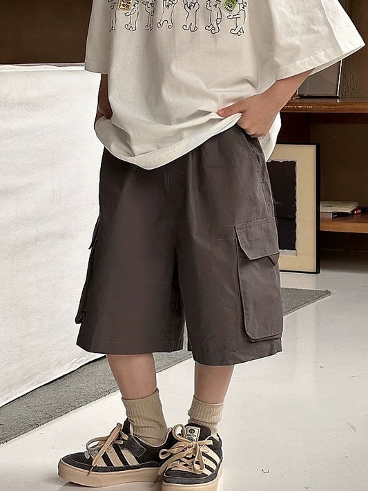 【110-160cm】カーゴ ハーフ パンツ