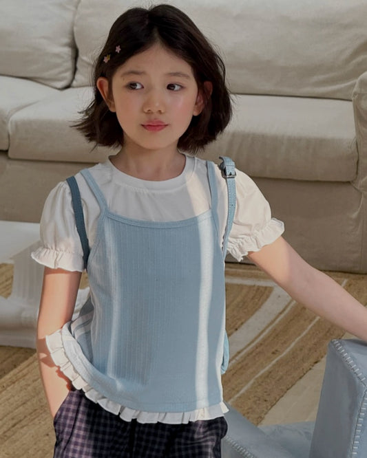 ひんやりタッチ フェイクレイヤードTシャツ｜110-160cm