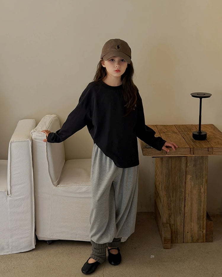 親子お揃い メッセージロゴ 長袖Tシャツ 全2色｜120-160cm