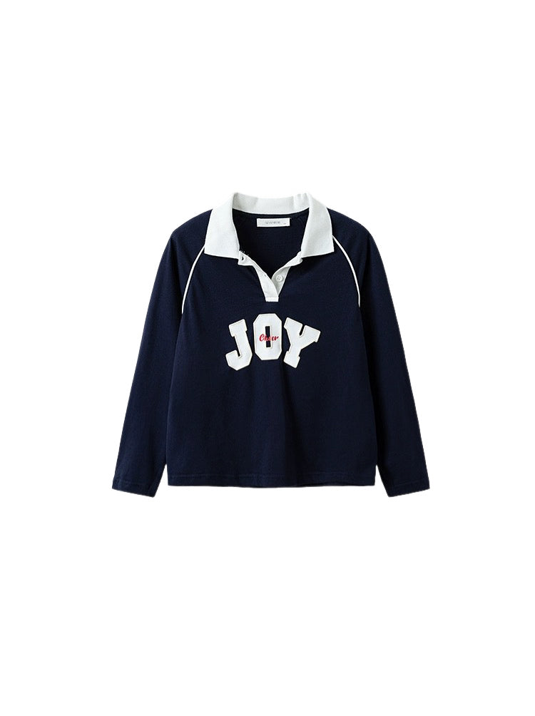 【100-160cm】ポロロングスリーブTシャツ