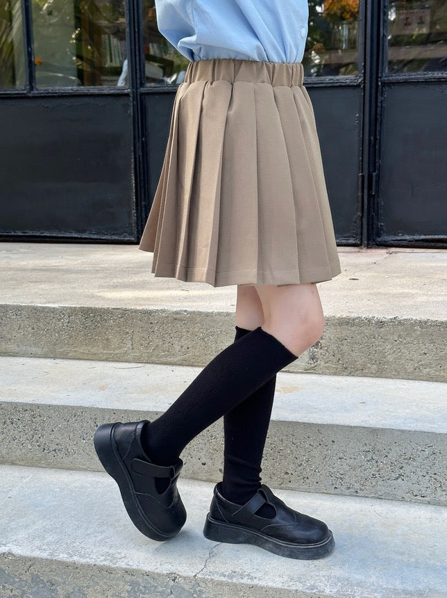 [90-160cm] Pleated mini skirt