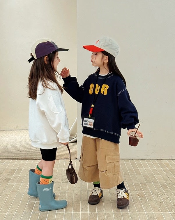 【100-160cm】スポーティースウェットプルオーバー