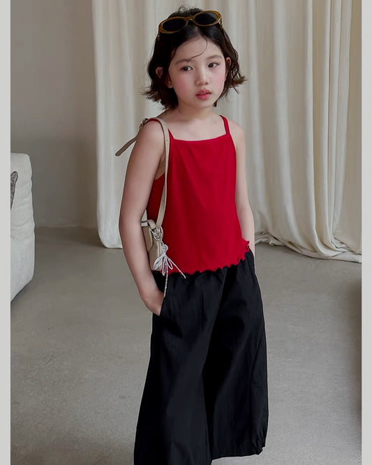 【110-160cm】メロウ ソリッド キャミソール 全4色