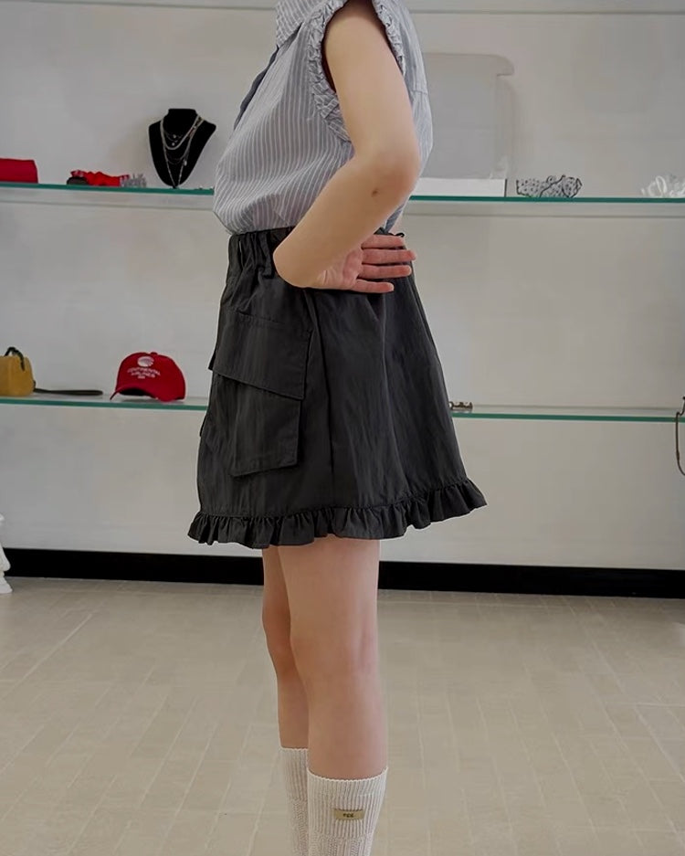 カーゴフリル ミニスカート｜110-160cm