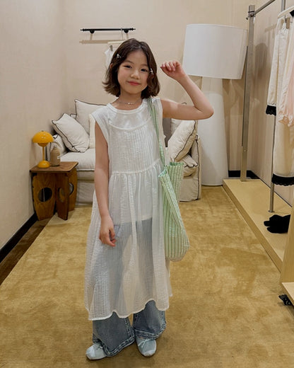 シアーキャミワンピース タンクトップセット｜110-160cm