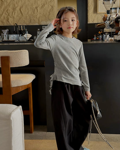親子お揃い ドローコード バレルパンツ 全2色｜120-160cm