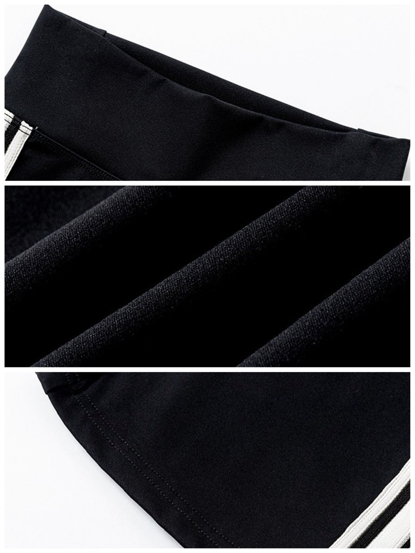 【90-160cm】サイドライン裾フレアパンツ