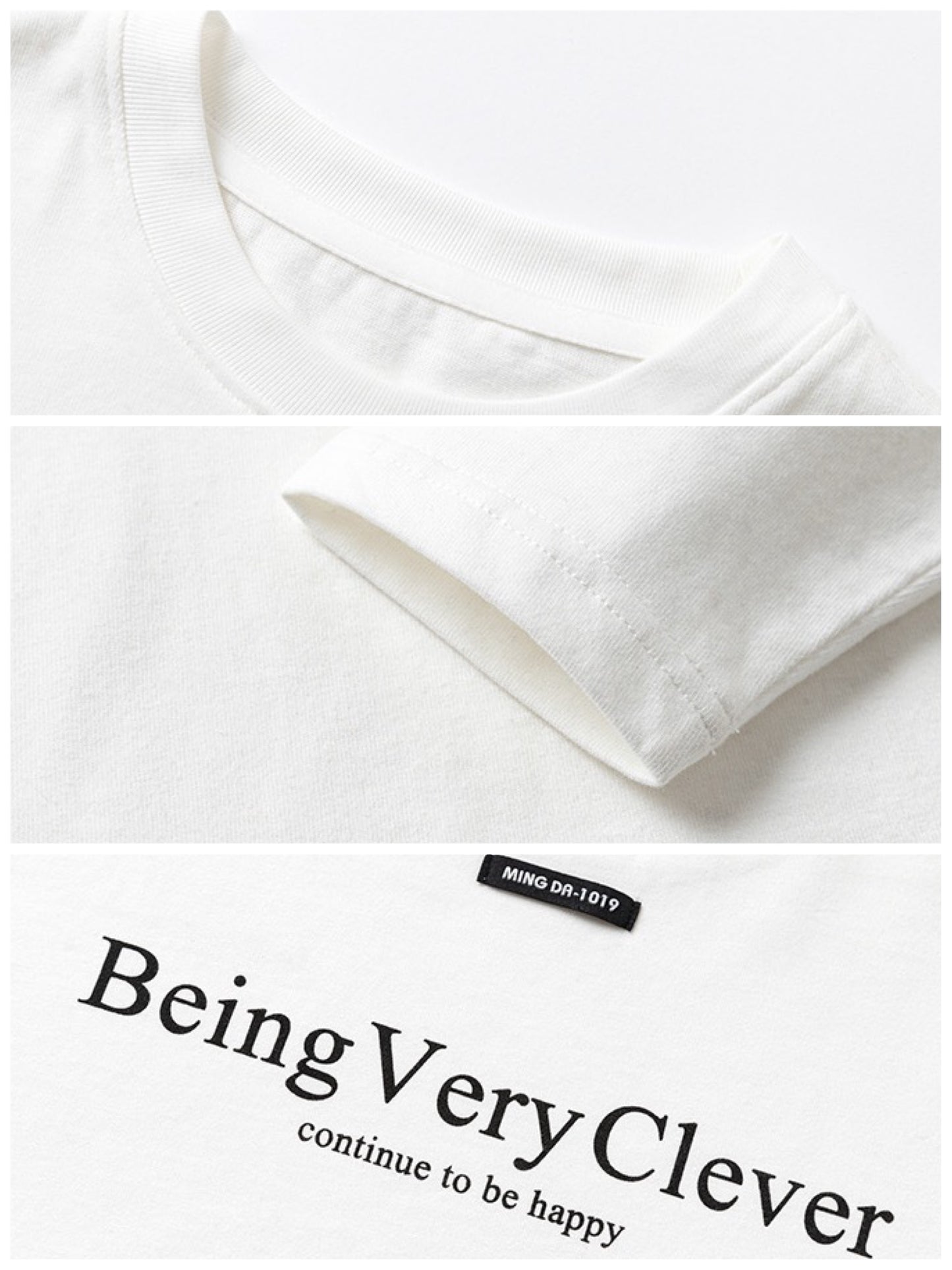 [90-160cm] Crew neck print long sleeve T-shirt
