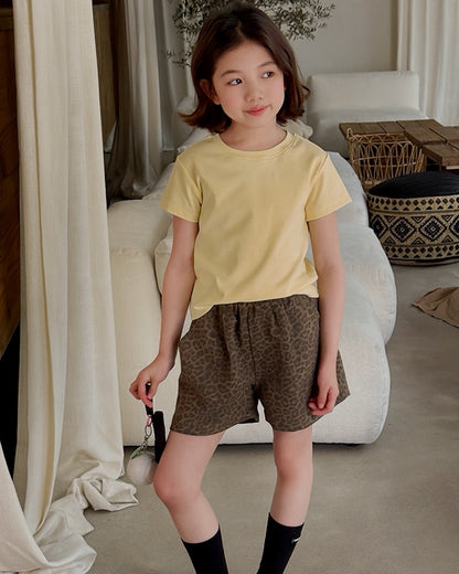 親子お揃い レオパード ショートパンツ ｜ 110-160cm