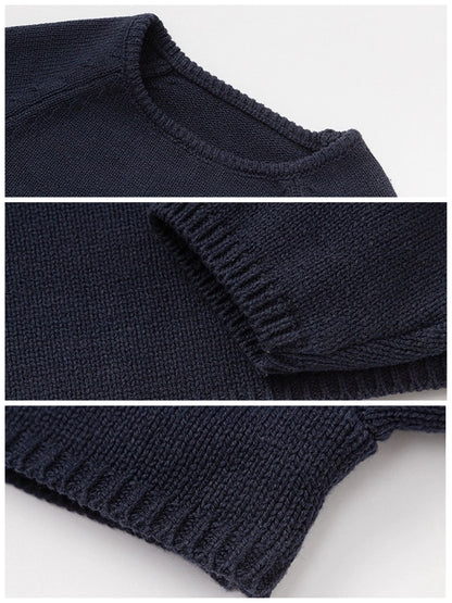 【100-160cm】クロップドニットトップス