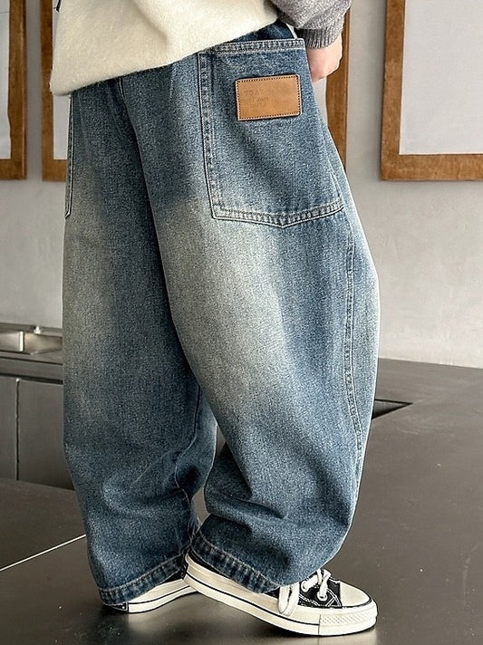 【100-160cm】ビッグポケットジーンズ