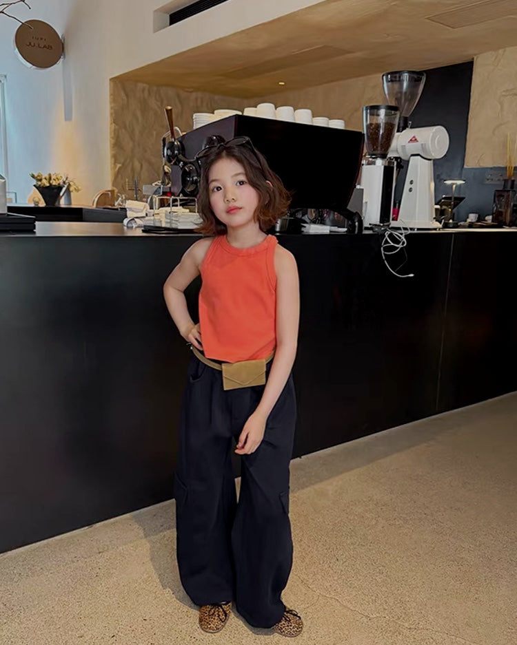 親子お揃い スウェット カーゴ ワイドパンツ ｜ 110-160cm