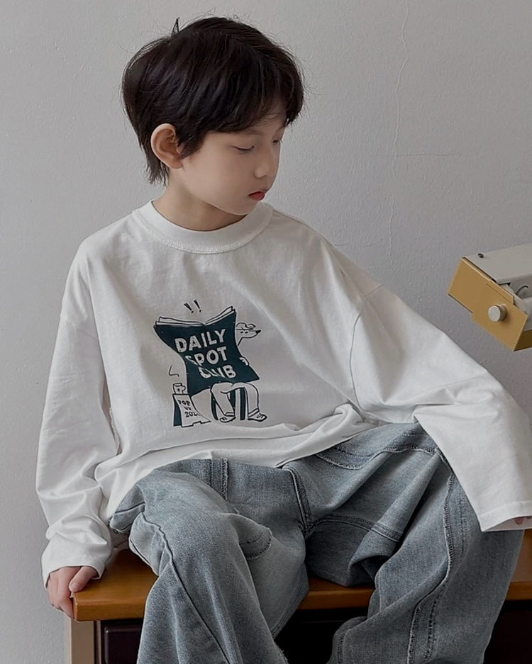 グラフィック ロングスリーブ Tシャツ ｜ 110-160cm